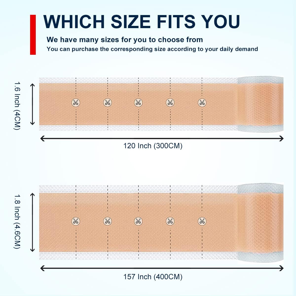 Silicone Scar Sheets(1.8” x 157”Inch- 4M),