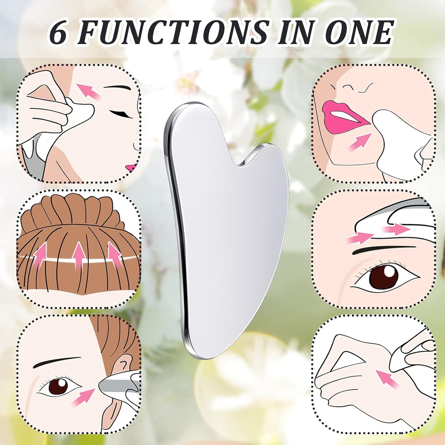 Stainless Steel Gua Sha Facial Tools Mother's Day Self Care