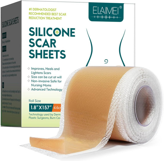 Silicone Scar Sheets(1.8” x 157”Inch- 4M),