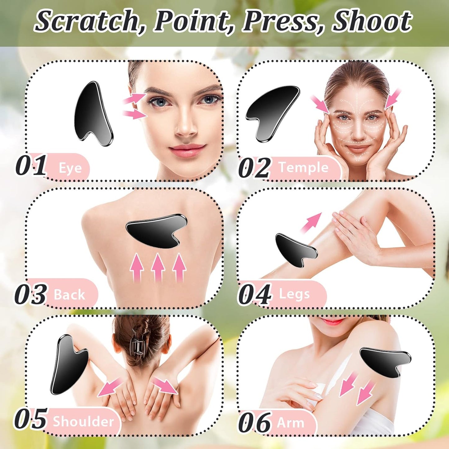 Stainless Steel Gua Sha Facial Tools Mother's Day Self Care