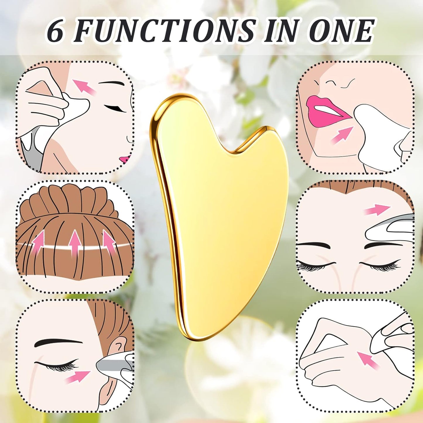 Stainless Steel Gua Sha Facial Tools Mother's Day Self Care