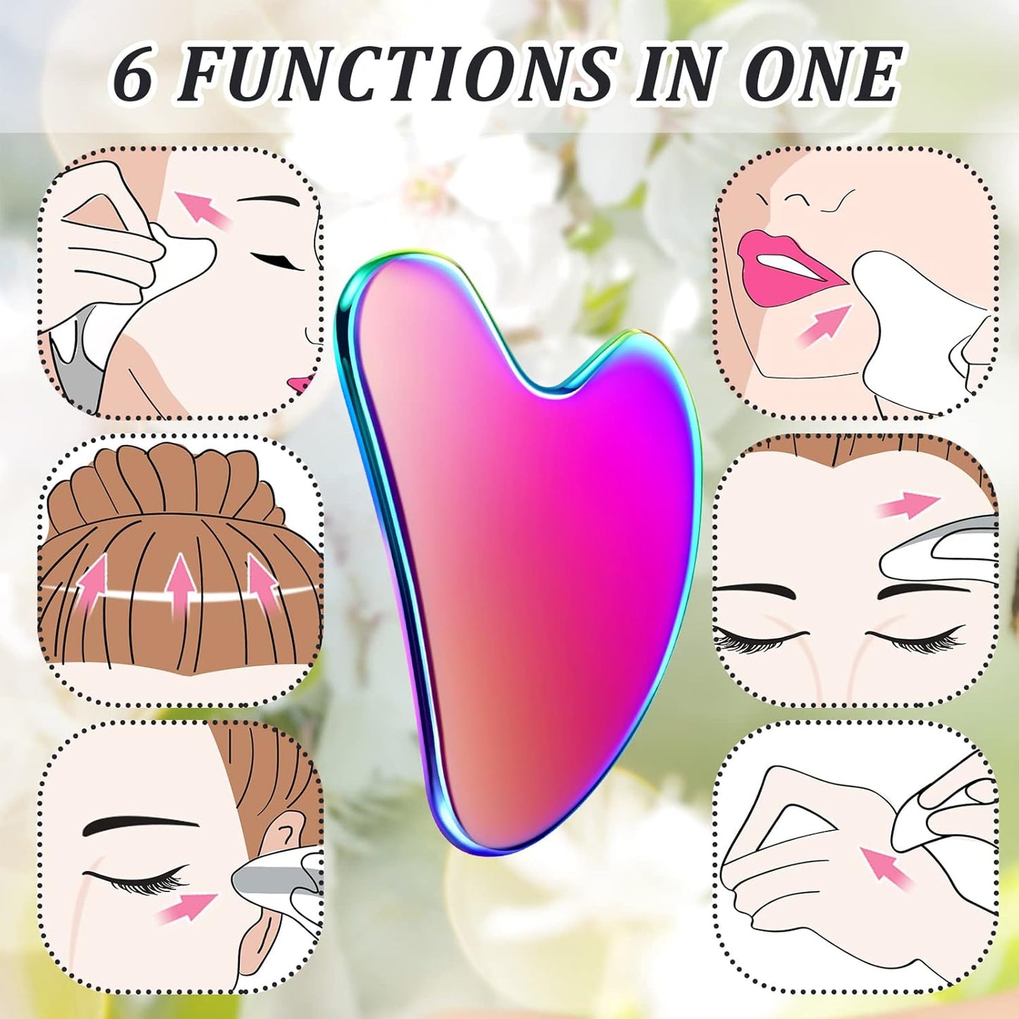 Stainless Steel Gua Sha Facial Tools Mother's Day Self Care