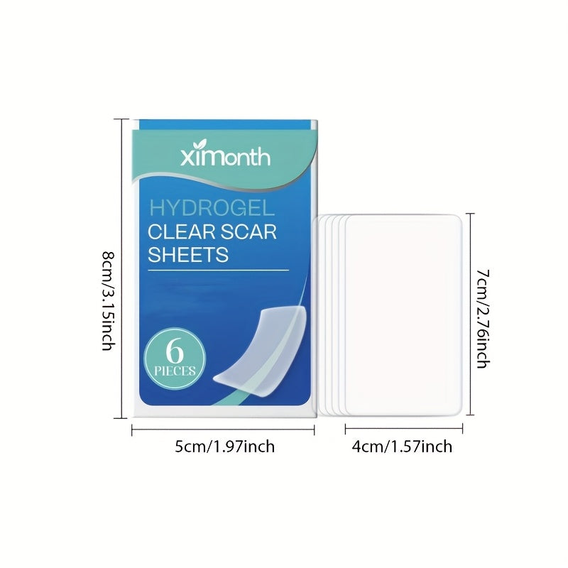 6pcs Invisible Silicone Scar Cover Patches for Scars and Tattoos, Light Beige-Tone Concealer Stickers