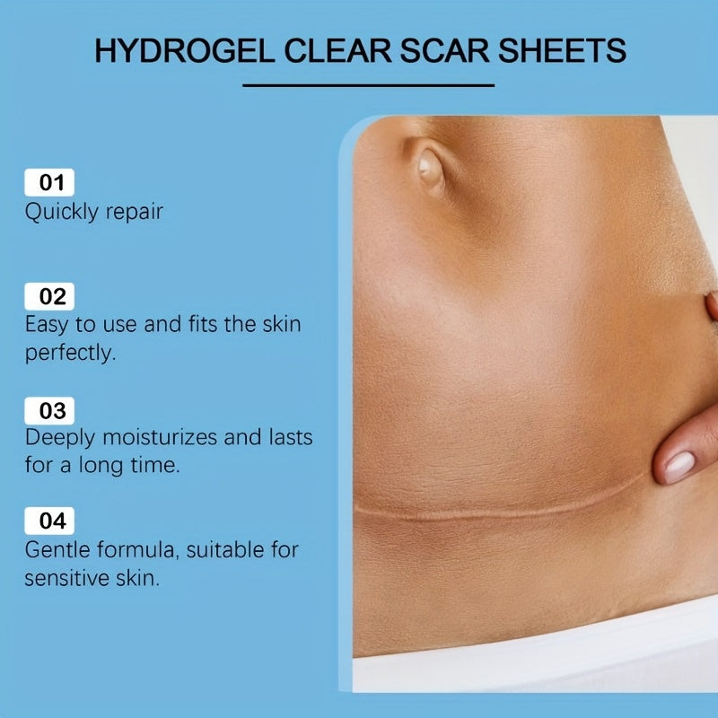 6pcs Invisible Silicone Scar Cover Patches for Scars and Tattoos, Light Beige-Tone Concealer Stickers